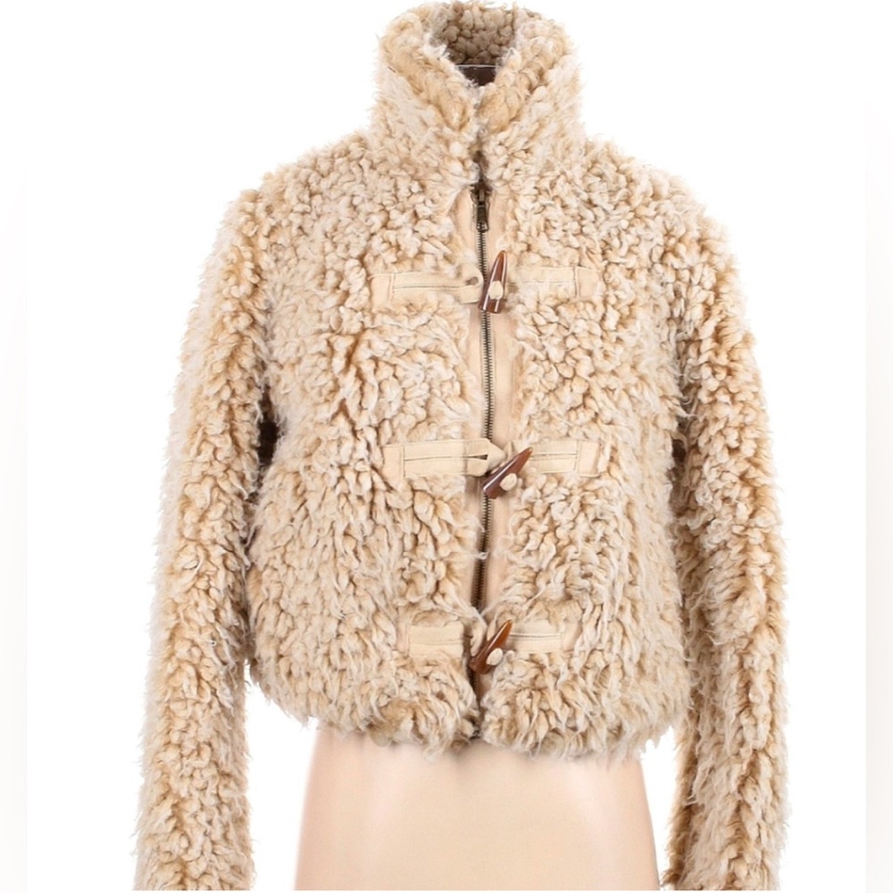 Anthropologie teddy Sherpa fur jacket